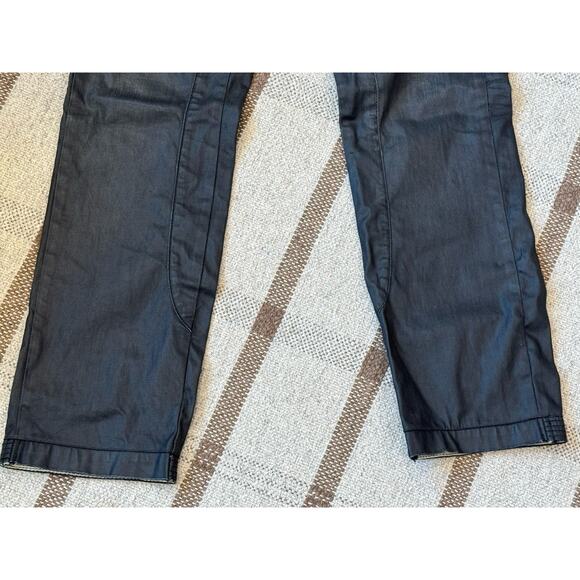 Projek Raw Wax Coated Jeans Men’s 32 X 32 Black Moto Regular Fit Loose - Picture 4 of 13